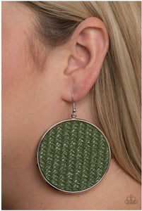 Wonderfully Woven - Green Earrings